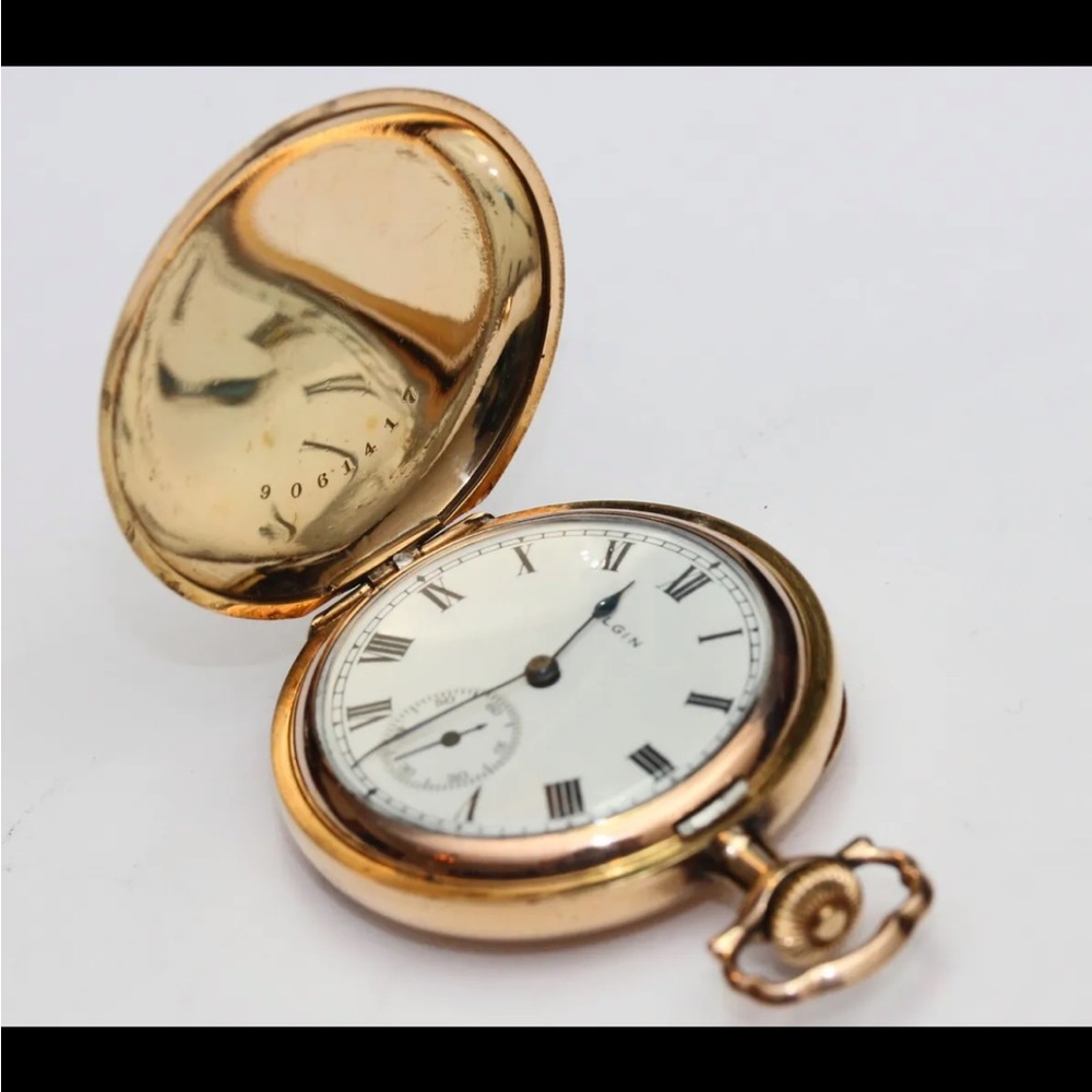 1914 ELGIN Ornate Antique
Hunting Case Pocket Watch - Excellent & Working Fine